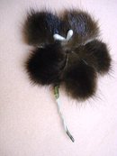 Unique Flower made from Mink Fur