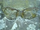 50's Jeweled Eyeglasses White Gold Filled