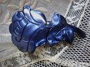 Vintage Celluloid Brooch Blue Rose