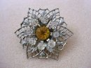 Vintage Filigree Broach Silver tone finish
