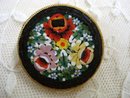 Vintage Mosaic Brooch Signed Italy