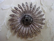 Beautiful Sterling Brooch Black Alaska Stone