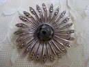 Beautiful Sterling Brooch Black Alaska Stone
