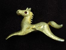 Pretty Vintage Brooch Tiny Horse