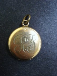 Victorian LOCKET Monogram R F