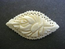 Exquisite Hand Carced Ivory BROOCH Pin