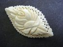 Exquisite Hand Carced Ivory BROOCH Pin