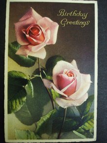 Postcard Birthday Greetings 1938