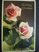 Postcard Birthday Greetings 1938