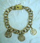 Precious 14k Gold Bracelet & Charms Antique Vintage