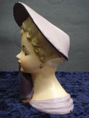 Relpo Head Vase Lady in Purple