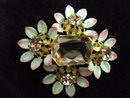 Quality Brooch Austrian Crystal and Enamel