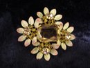 Quality Brooch Austrian Crystal and Enamel