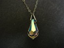 Vintage Crystal Pendant - Faceted Teardrop