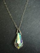 Vintage Crystal Pendant - Faceted Teardrop