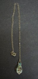 Vintage Crystal Pendant - Faceted Teardrop