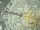 Antique Scissors French Ivory Handles