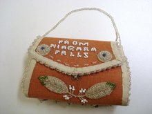Iroquois whimsey Purse with Bird and Flowers
