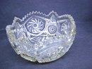 Pressed Glass Bowl Sawtooth Edge