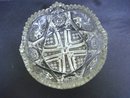 Pressed Glass Bowl Sawtooth Edge