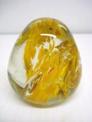 Egg Shape Paperweight Saffron Yellow
