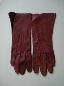 Vintage Gloves Elegant Burgundy - Brown Colour