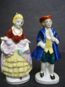 Beautiful Vintage Pair Figurines Signed Occupied Japan