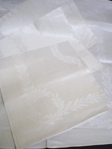 Napkins Set of Four Damask Irish Linen