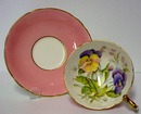 Aynsley Cup & Saucer Artist Signed