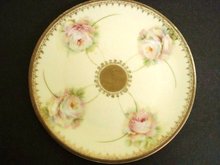 Antique Bavaria Plate - Pink Roses