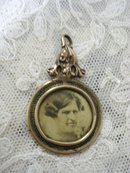 Victorian Portrait Pendant - Real Photo