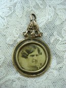 Victorian Portrait Pendant - Real Photo