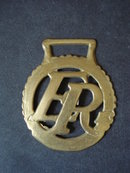 Antique Horse Brass E R