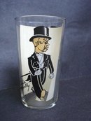 Rare Charlie Mc Carthy Drinking Glass Sterling Silver Overlay