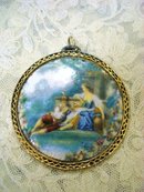 Magnificent Limoges Pendant Enamel on Porcelain