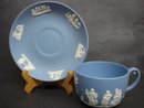 Fabulous Cup & Saucer Jasperware Teacup Set Circa 1947