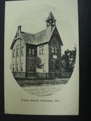 Vintage Post Card Public School Ontario