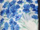 1940-50's Handkerchief - Blue Carnations