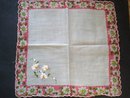 Vintage Handkerchief Floral Embroidery