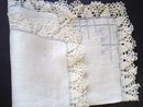 Wedding Handkerchief - Lace and Embroidery