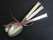 Lovely Sterling Spoons Silver Rose Set of 3