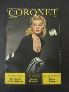 1941 CORONET Magazine Cover Girl Miss Paaris