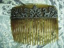 Antique Jewelled COMB - Marcasites