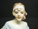 Beautiful Pincushion Half Doll Flapper Era Porcelain