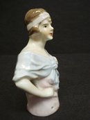 Beautiful Pincushion Half Doll Flapper Era Porcelain