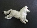 Vintage Hair Beret White Dog