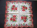 wONDERFUL Unused Printed Handkerchief Hanky Red Pink