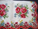 wONDERFUL Unused Printed Handkerchief Hanky Red Pink