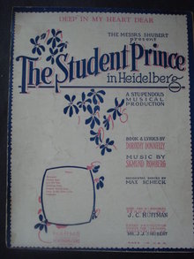 Sheet Music The Student Prince