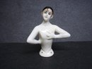 Antique Half Doll Porcelain Pin Cushion Doll